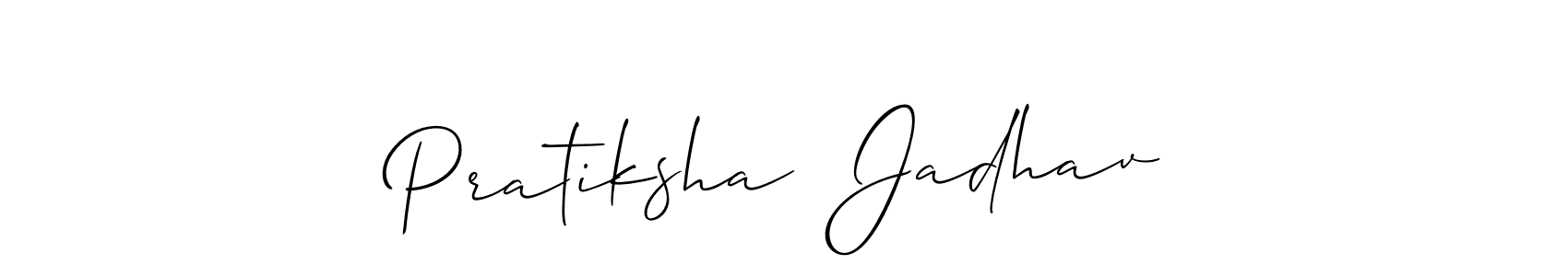 Also You can easily find your signature by using the search form. We will create Pratiksha  Jadhav name handwritten signature images for you free of cost using Allison_Script sign style. Pratiksha  Jadhav signature style 2 images and pictures png