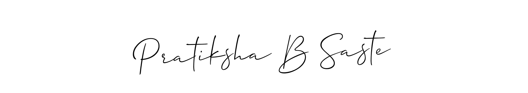 See photos of Pratiksha B Saste official signature by Spectra . Check more albums & portfolios. Read reviews & check more about Allison_Script font. Pratiksha B Saste signature style 2 images and pictures png