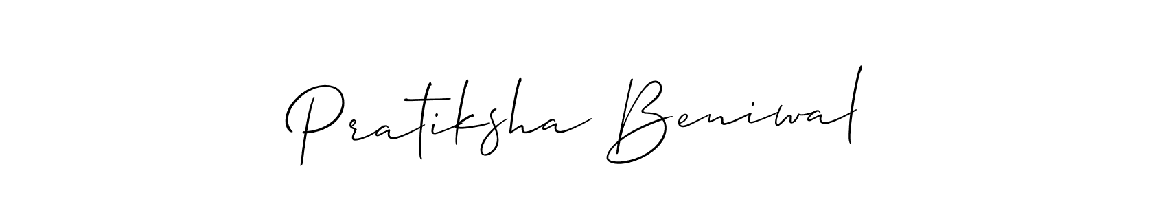 Design your own signature with our free online signature maker. With this signature software, you can create a handwritten (Allison_Script) signature for name Pratiksha Beniwal. Pratiksha Beniwal signature style 2 images and pictures png