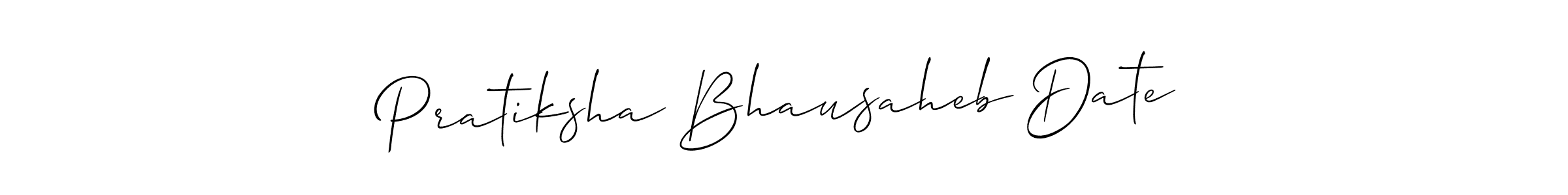 Similarly Allison_Script is the best handwritten signature design. Signature creator online .You can use it as an online autograph creator for name Pratiksha Bhausaheb Date. Pratiksha Bhausaheb Date signature style 2 images and pictures png