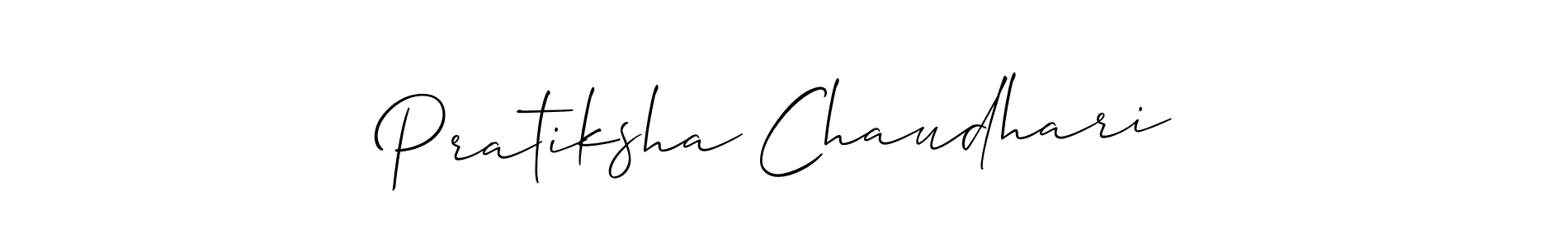 Design your own signature with our free online signature maker. With this signature software, you can create a handwritten (Allison_Script) signature for name Pratiksha Chaudhari. Pratiksha Chaudhari signature style 2 images and pictures png