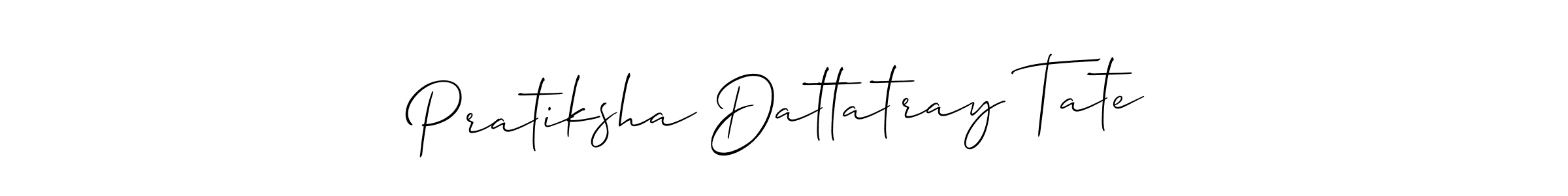 Create a beautiful signature design for name Pratiksha Dattatray Tate. With this signature (Allison_Script) fonts, you can make a handwritten signature for free. Pratiksha Dattatray Tate signature style 2 images and pictures png