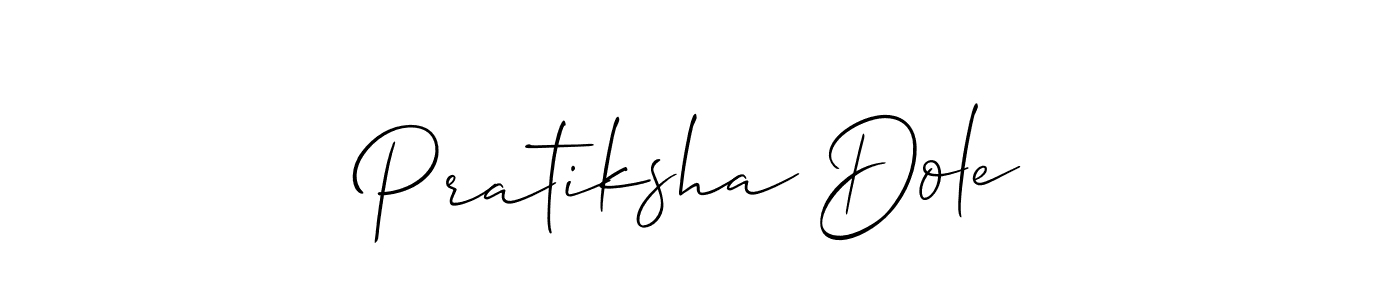 How to make Pratiksha Dole name signature. Use Allison_Script style for creating short signs online. This is the latest handwritten sign. Pratiksha Dole signature style 2 images and pictures png