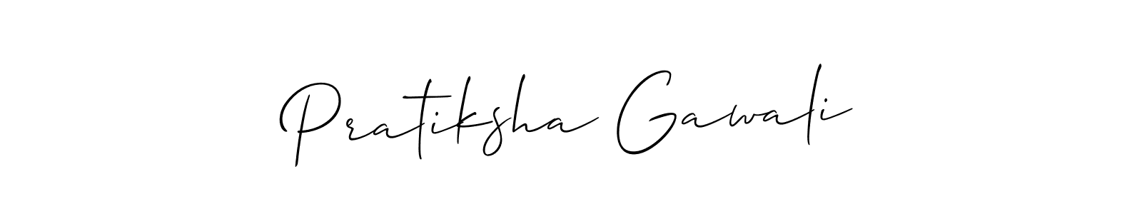 Use a signature maker to create a handwritten signature online. With this signature software, you can design (Allison_Script) your own signature for name Pratiksha Gawali. Pratiksha Gawali signature style 2 images and pictures png