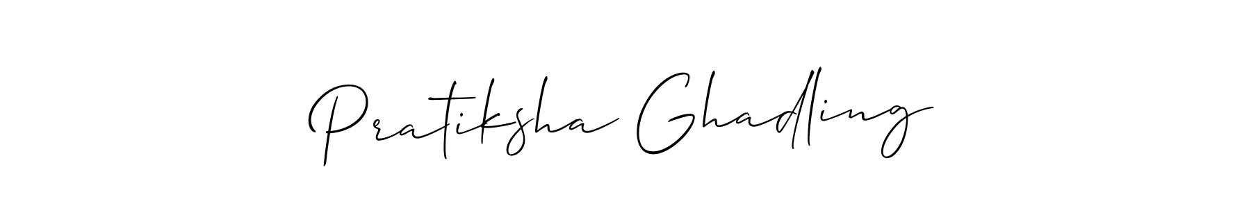 See photos of Pratiksha Ghadling official signature by Spectra . Check more albums & portfolios. Read reviews & check more about Allison_Script font. Pratiksha Ghadling signature style 2 images and pictures png