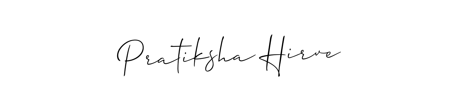 Make a short Pratiksha Hirve signature style. Manage your documents anywhere anytime using Allison_Script. Create and add eSignatures, submit forms, share and send files easily. Pratiksha Hirve signature style 2 images and pictures png