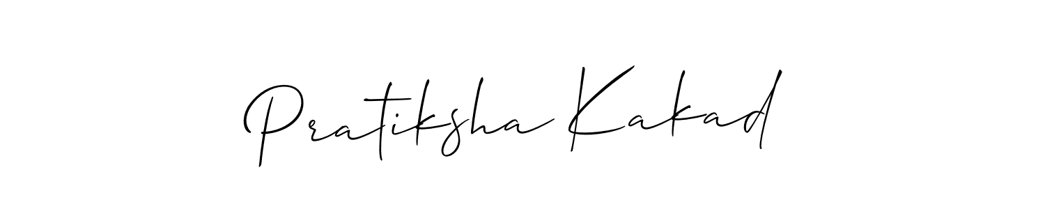 How to make Pratiksha Kakad name signature. Use Allison_Script style for creating short signs online. This is the latest handwritten sign. Pratiksha Kakad signature style 2 images and pictures png