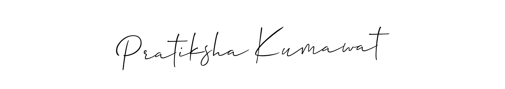 Make a short Pratiksha Kumawat signature style. Manage your documents anywhere anytime using Allison_Script. Create and add eSignatures, submit forms, share and send files easily. Pratiksha Kumawat signature style 2 images and pictures png