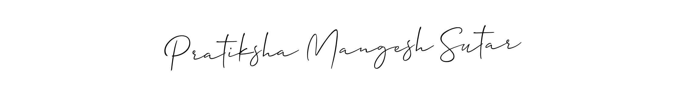 Make a beautiful signature design for name Pratiksha Mangesh Sutar. Use this online signature maker to create a handwritten signature for free. Pratiksha Mangesh Sutar signature style 2 images and pictures png