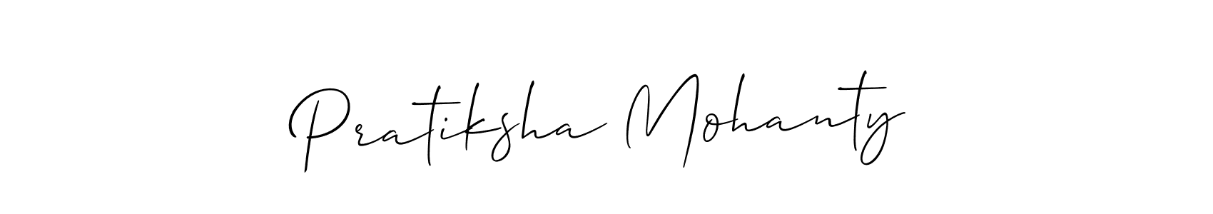 Allison_Script is a professional signature style that is perfect for those who want to add a touch of class to their signature. It is also a great choice for those who want to make their signature more unique. Get Pratiksha Mohanty name to fancy signature for free. Pratiksha Mohanty signature style 2 images and pictures png