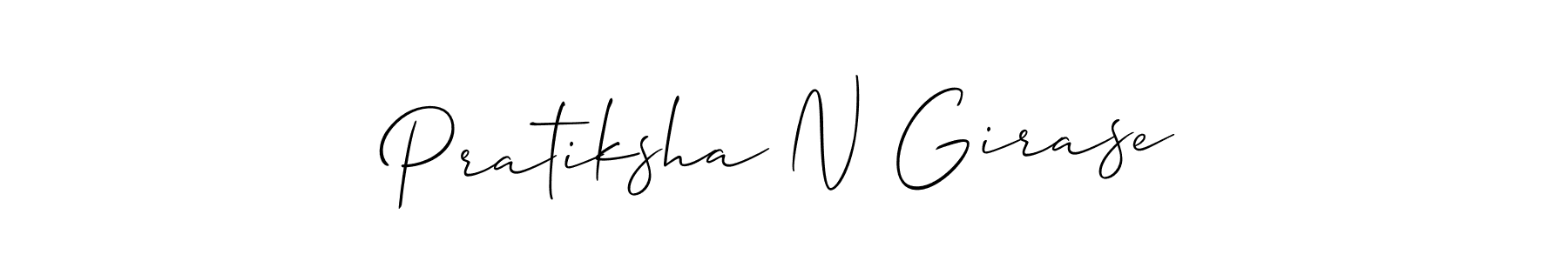 Allison_Script is a professional signature style that is perfect for those who want to add a touch of class to their signature. It is also a great choice for those who want to make their signature more unique. Get Pratiksha N Girase name to fancy signature for free. Pratiksha N Girase signature style 2 images and pictures png