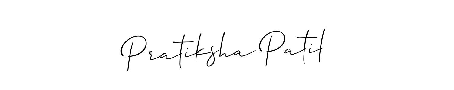 Also we have Pratiksha Patil name is the best signature style. Create professional handwritten signature collection using Allison_Script autograph style. Pratiksha Patil signature style 2 images and pictures png