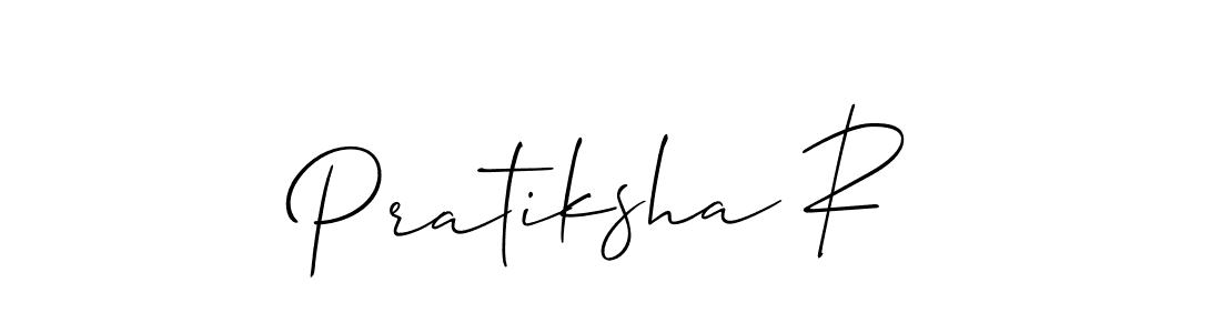 Also we have Pratiksha R name is the best signature style. Create professional handwritten signature collection using Allison_Script autograph style. Pratiksha R signature style 2 images and pictures png