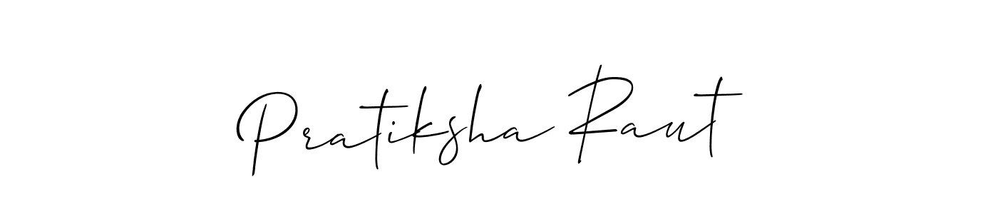 Also we have Pratiksha Raut name is the best signature style. Create professional handwritten signature collection using Allison_Script autograph style. Pratiksha Raut signature style 2 images and pictures png