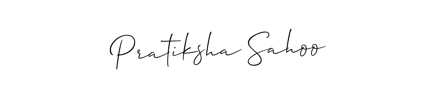 You should practise on your own different ways (Allison_Script) to write your name (Pratiksha Sahoo) in signature. don't let someone else do it for you. Pratiksha Sahoo signature style 2 images and pictures png