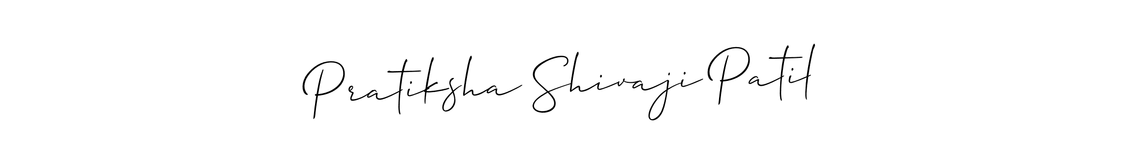 The best way (Allison_Script) to make a short signature is to pick only two or three words in your name. The name Pratiksha Shivaji Patil include a total of six letters. For converting this name. Pratiksha Shivaji Patil signature style 2 images and pictures png