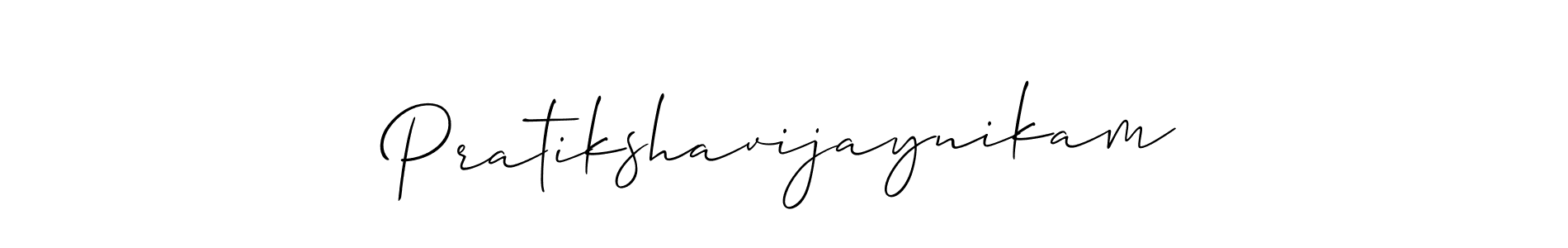 How to make Pratikshavijaynikam signature? Allison_Script is a professional autograph style. Create handwritten signature for Pratikshavijaynikam name. Pratikshavijaynikam signature style 2 images and pictures png