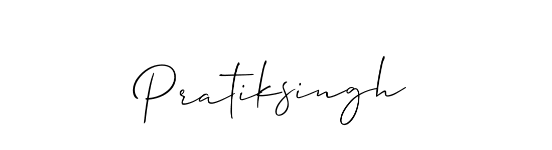How to make Pratiksingh signature? Allison_Script is a professional autograph style. Create handwritten signature for Pratiksingh name. Pratiksingh signature style 2 images and pictures png