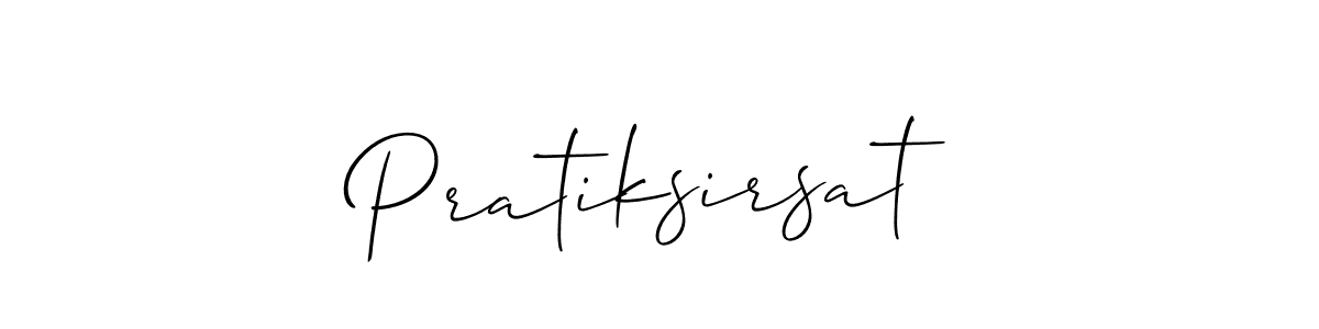 Create a beautiful signature design for name Pratiksirsat. With this signature (Allison_Script) fonts, you can make a handwritten signature for free. Pratiksirsat signature style 2 images and pictures png