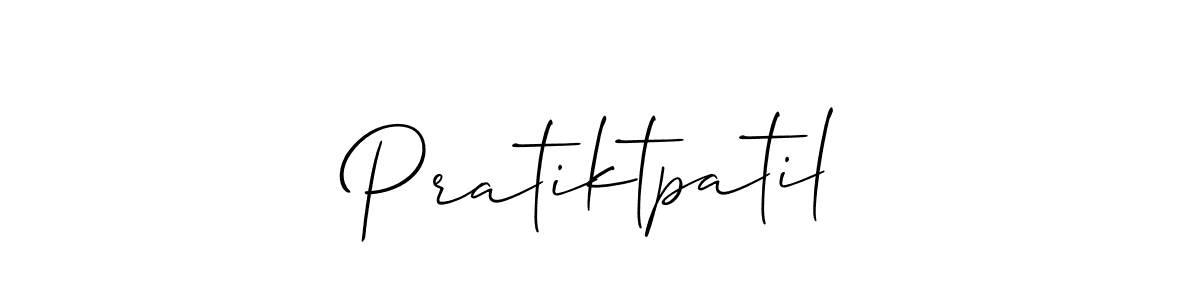 Make a beautiful signature design for name Pratiktpatil. With this signature (Allison_Script) style, you can create a handwritten signature for free. Pratiktpatil signature style 2 images and pictures png