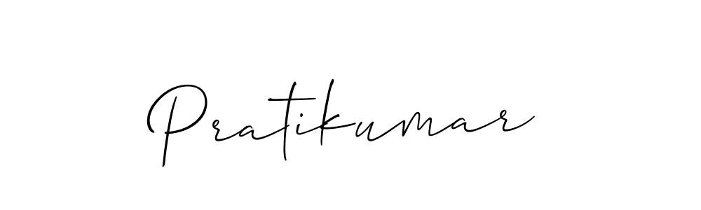 Use a signature maker to create a handwritten signature online. With this signature software, you can design (Allison_Script) your own signature for name Pratikumar. Pratikumar signature style 2 images and pictures png