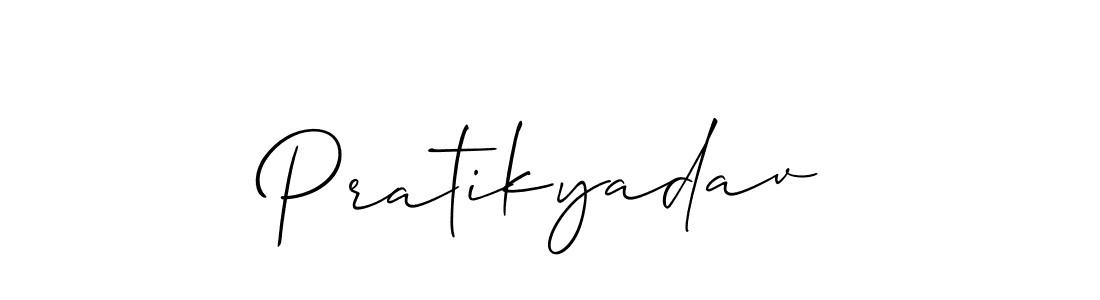 Design your own signature with our free online signature maker. With this signature software, you can create a handwritten (Allison_Script) signature for name Pratikyadav. Pratikyadav signature style 2 images and pictures png