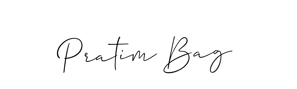 Use a signature maker to create a handwritten signature online. With this signature software, you can design (Allison_Script) your own signature for name Pratim Bag. Pratim Bag signature style 2 images and pictures png