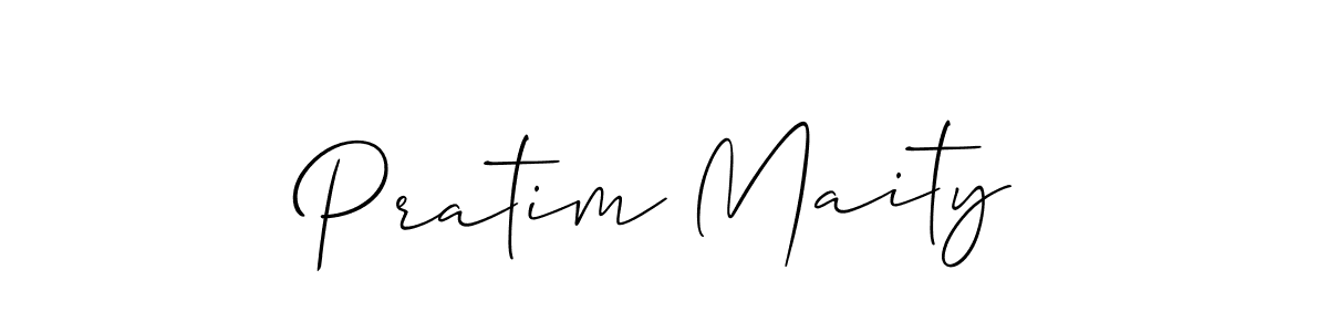 Similarly Allison_Script is the best handwritten signature design. Signature creator online .You can use it as an online autograph creator for name Pratim Maity. Pratim Maity signature style 2 images and pictures png
