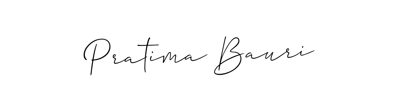 Pratima Bauri stylish signature style. Best Handwritten Sign (Allison_Script) for my name. Handwritten Signature Collection Ideas for my name Pratima Bauri. Pratima Bauri signature style 2 images and pictures png