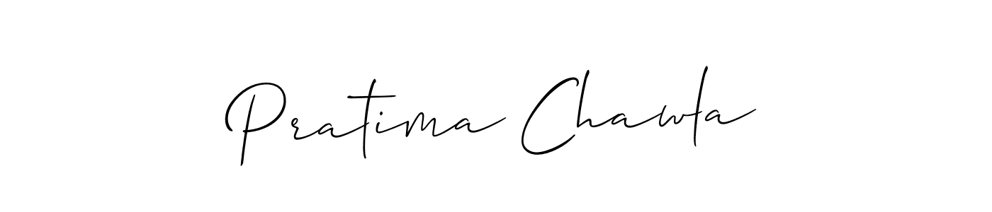 Create a beautiful signature design for name Pratima Chawla. With this signature (Allison_Script) fonts, you can make a handwritten signature for free. Pratima Chawla signature style 2 images and pictures png