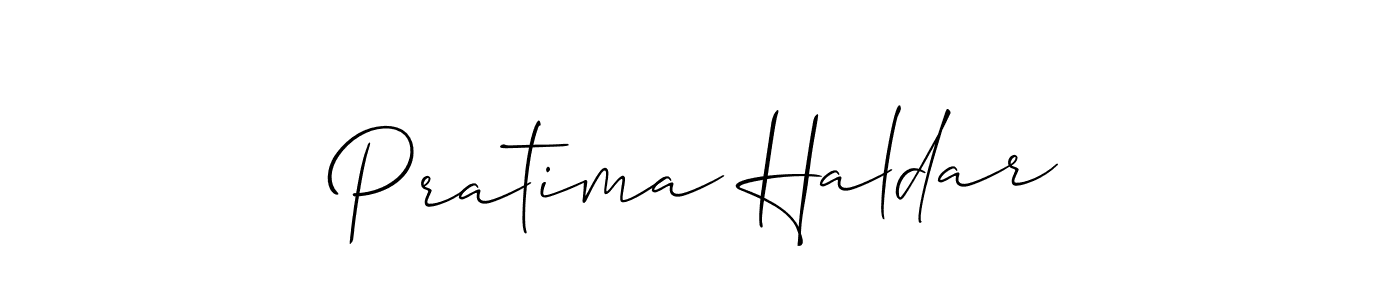 Also we have Pratima Haldar name is the best signature style. Create professional handwritten signature collection using Allison_Script autograph style. Pratima Haldar signature style 2 images and pictures png