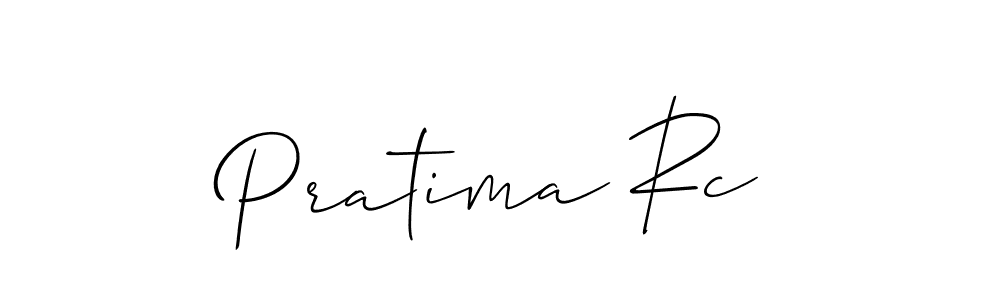 Design your own signature with our free online signature maker. With this signature software, you can create a handwritten (Allison_Script) signature for name Pratima Rc. Pratima Rc signature style 2 images and pictures png