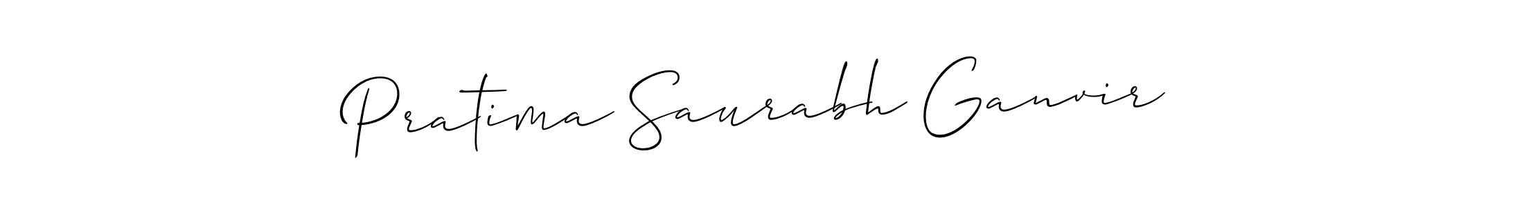 How to make Pratima Saurabh Ganvir signature? Allison_Script is a professional autograph style. Create handwritten signature for Pratima Saurabh Ganvir name. Pratima Saurabh Ganvir signature style 2 images and pictures png