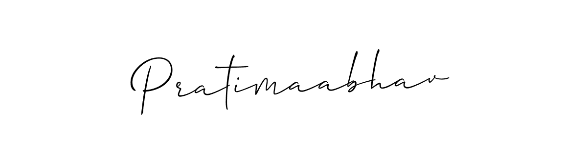 Also we have Pratimaabhav name is the best signature style. Create professional handwritten signature collection using Allison_Script autograph style. Pratimaabhav signature style 2 images and pictures png