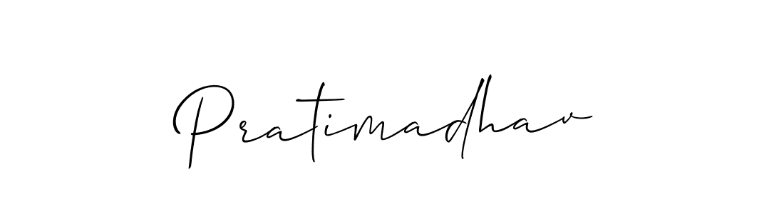 if you are searching for the best signature style for your name Pratimadhav. so please give up your signature search. here we have designed multiple signature styles  using Allison_Script. Pratimadhav signature style 2 images and pictures png