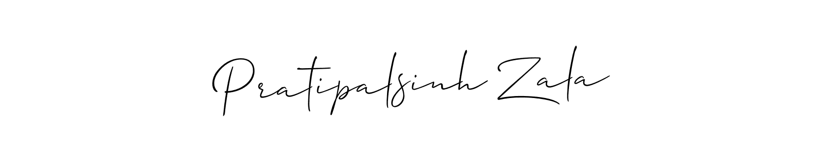 How to Draw Pratipalsinh Zala signature style? Allison_Script is a latest design signature styles for name Pratipalsinh Zala. Pratipalsinh Zala signature style 2 images and pictures png