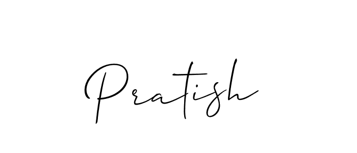 How to make Pratish name signature. Use Allison_Script style for creating short signs online. This is the latest handwritten sign. Pratish signature style 2 images and pictures png