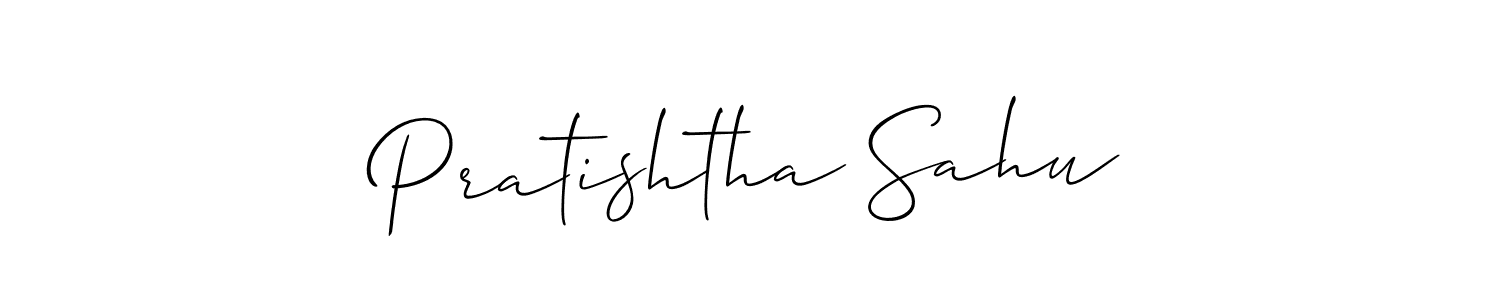 Also You can easily find your signature by using the search form. We will create Pratishtha Sahu name handwritten signature images for you free of cost using Allison_Script sign style. Pratishtha Sahu signature style 2 images and pictures png