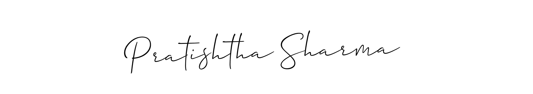 This is the best signature style for the Pratishtha Sharma name. Also you like these signature font (Allison_Script). Mix name signature. Pratishtha Sharma signature style 2 images and pictures png