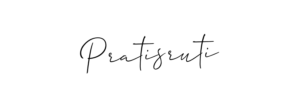 How to make Pratisruti signature? Allison_Script is a professional autograph style. Create handwritten signature for Pratisruti name. Pratisruti signature style 2 images and pictures png