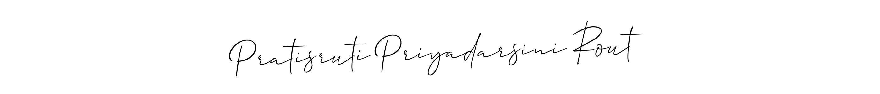 Create a beautiful signature design for name Pratisruti Priyadarsini Rout. With this signature (Allison_Script) fonts, you can make a handwritten signature for free. Pratisruti Priyadarsini Rout signature style 2 images and pictures png