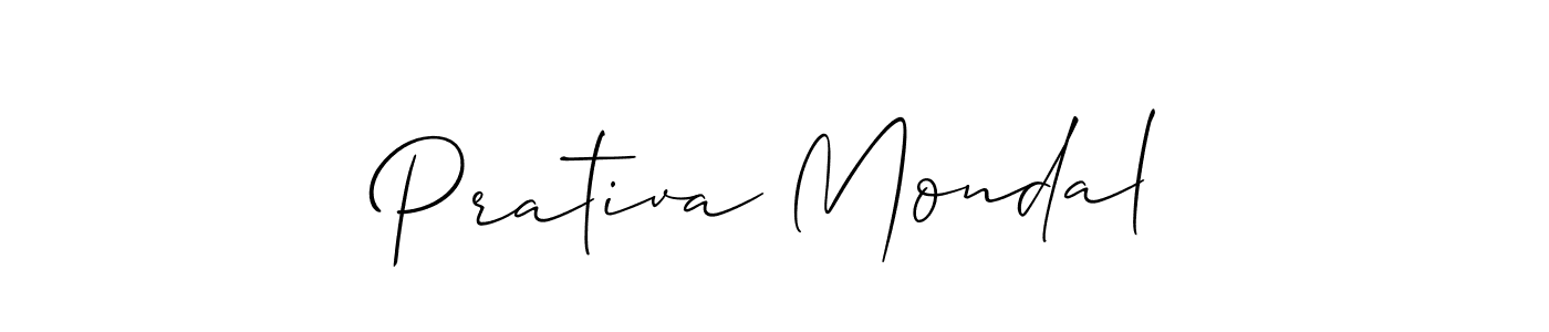 Make a beautiful signature design for name Prativa Mondal. With this signature (Allison_Script) style, you can create a handwritten signature for free. Prativa Mondal signature style 2 images and pictures png