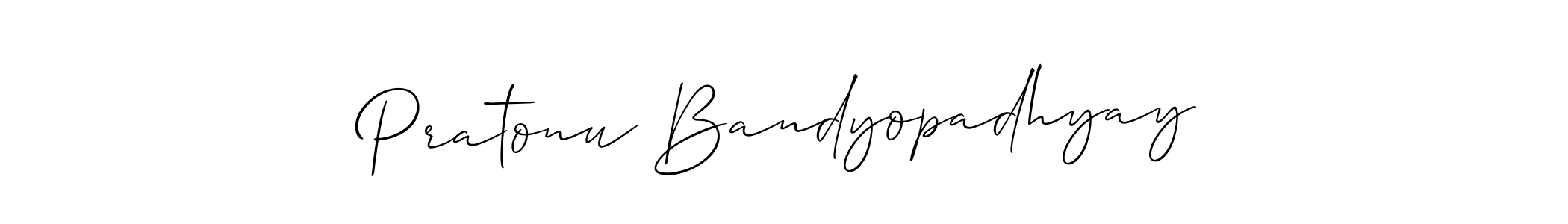 It looks lik you need a new signature style for name Pratonu Bandyopadhyay. Design unique handwritten (Allison_Script) signature with our free signature maker in just a few clicks. Pratonu Bandyopadhyay signature style 2 images and pictures png