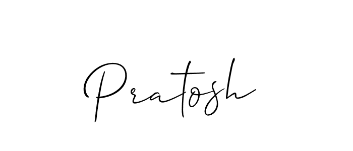 Design your own signature with our free online signature maker. With this signature software, you can create a handwritten (Allison_Script) signature for name Pratosh. Pratosh signature style 2 images and pictures png