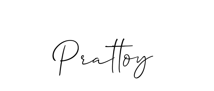 Use a signature maker to create a handwritten signature online. With this signature software, you can design (Allison_Script) your own signature for name Prattoy. Prattoy signature style 2 images and pictures png