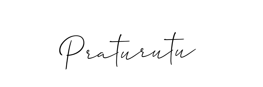 Use a signature maker to create a handwritten signature online. With this signature software, you can design (Allison_Script) your own signature for name Praturutu. Praturutu signature style 2 images and pictures png