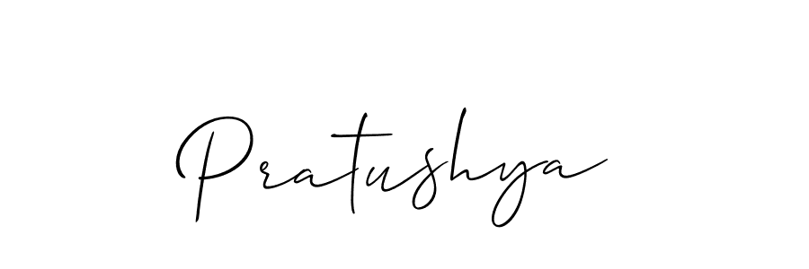 Design your own signature with our free online signature maker. With this signature software, you can create a handwritten (Allison_Script) signature for name Pratushya. Pratushya signature style 2 images and pictures png