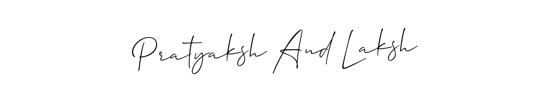 Once you've used our free online signature maker to create your best signature Allison_Script style, it's time to enjoy all of the benefits that Pratyaksh And Laksh name signing documents. Pratyaksh And Laksh signature style 2 images and pictures png