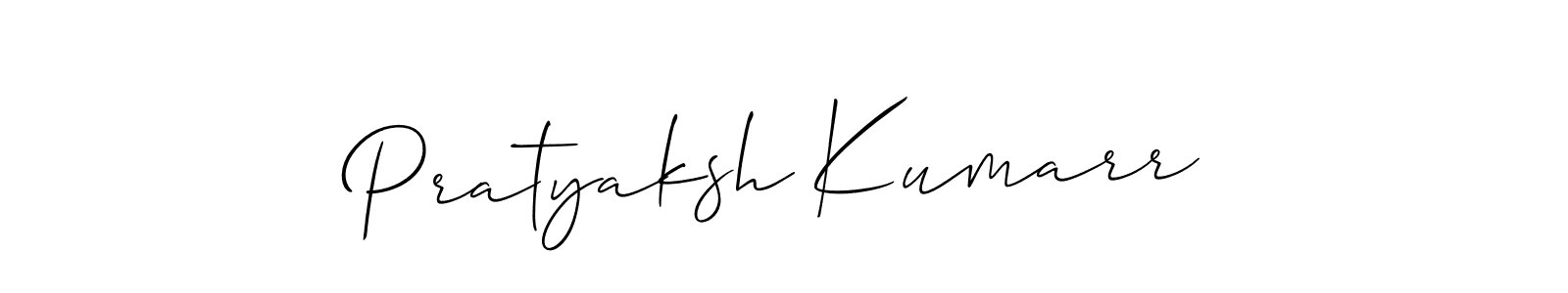 It looks lik you need a new signature style for name Pratyaksh Kumarr. Design unique handwritten (Allison_Script) signature with our free signature maker in just a few clicks. Pratyaksh Kumarr signature style 2 images and pictures png