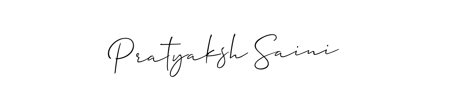 Similarly Allison_Script is the best handwritten signature design. Signature creator online .You can use it as an online autograph creator for name Pratyaksh Saini. Pratyaksh Saini signature style 2 images and pictures png